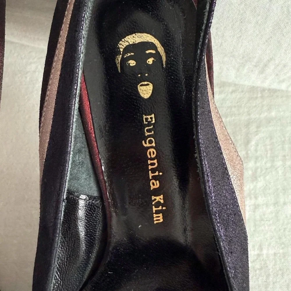 Eugenia Kim Metallic Multicolored Leather Pointed Toe Pumps - Picture 3 of 7